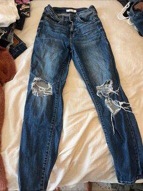 Willow & Root Distressed Dark Blue Women’s Jeans